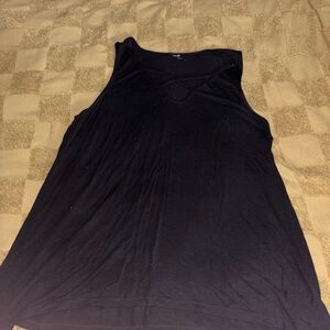 Women's Black Tank Top w/ crisscross